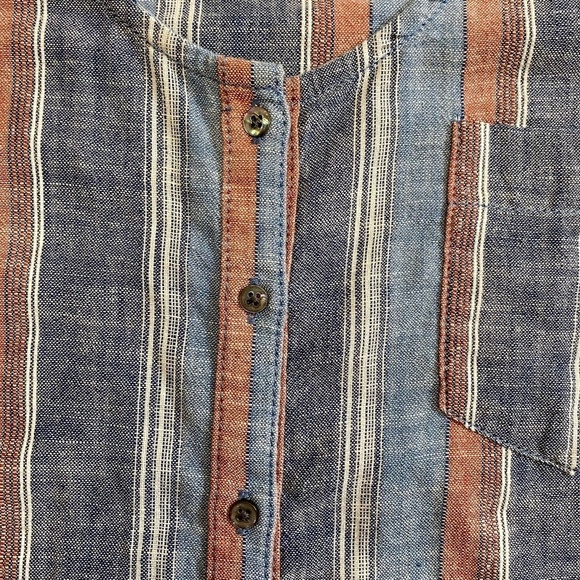 AG Cynthia Tie Front Tank, Striped, Blue Fig Multi, Small NWT - Picture 10 of 14